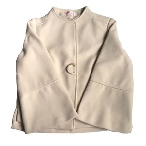 Beige light suede skirt set